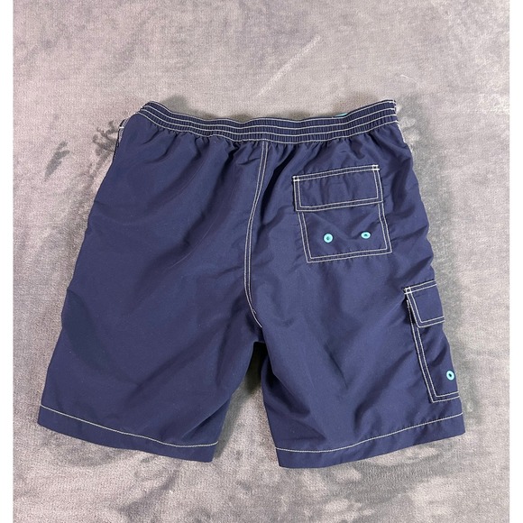 Y2K Tommy Bahama Men's Navy Blue Swim Trunks with Marlin Logo Relax Cargo Size L - Picture 2 of 7